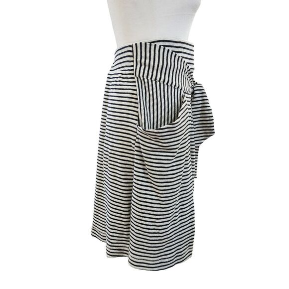 Free People All Tied Up Skirt Cream Black Stripes Pockets Women's Size Small - Picture 7 of 13